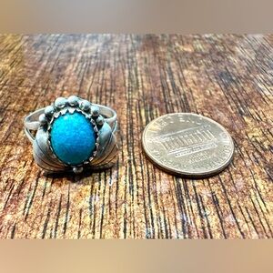 Turquoise Chip Sterling Silver Ring